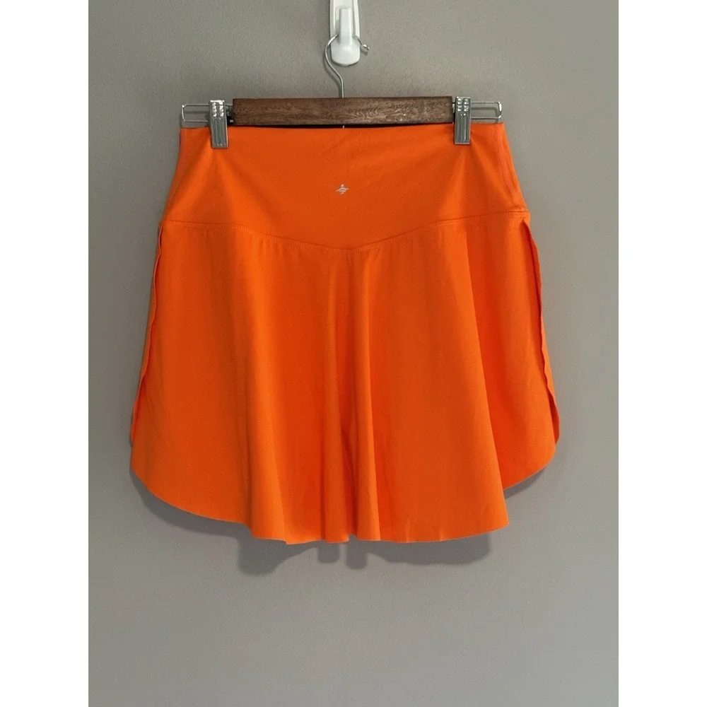 Halara SoftlyZero Airy Crossover High Waist Athletic Skort Skirt Shorts Orange L